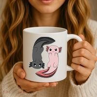 Funny Axolotl  I Yin Yang Reptile  Coffee Mug thumb 3
