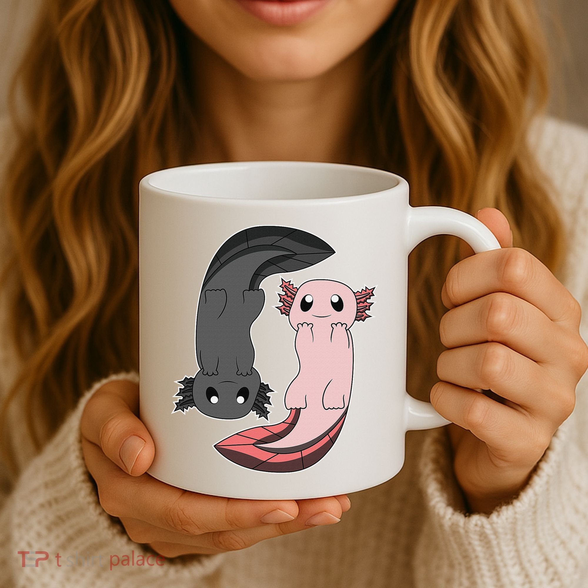 Funny Axolotl  I Yin Yang Reptile  Coffee Mug