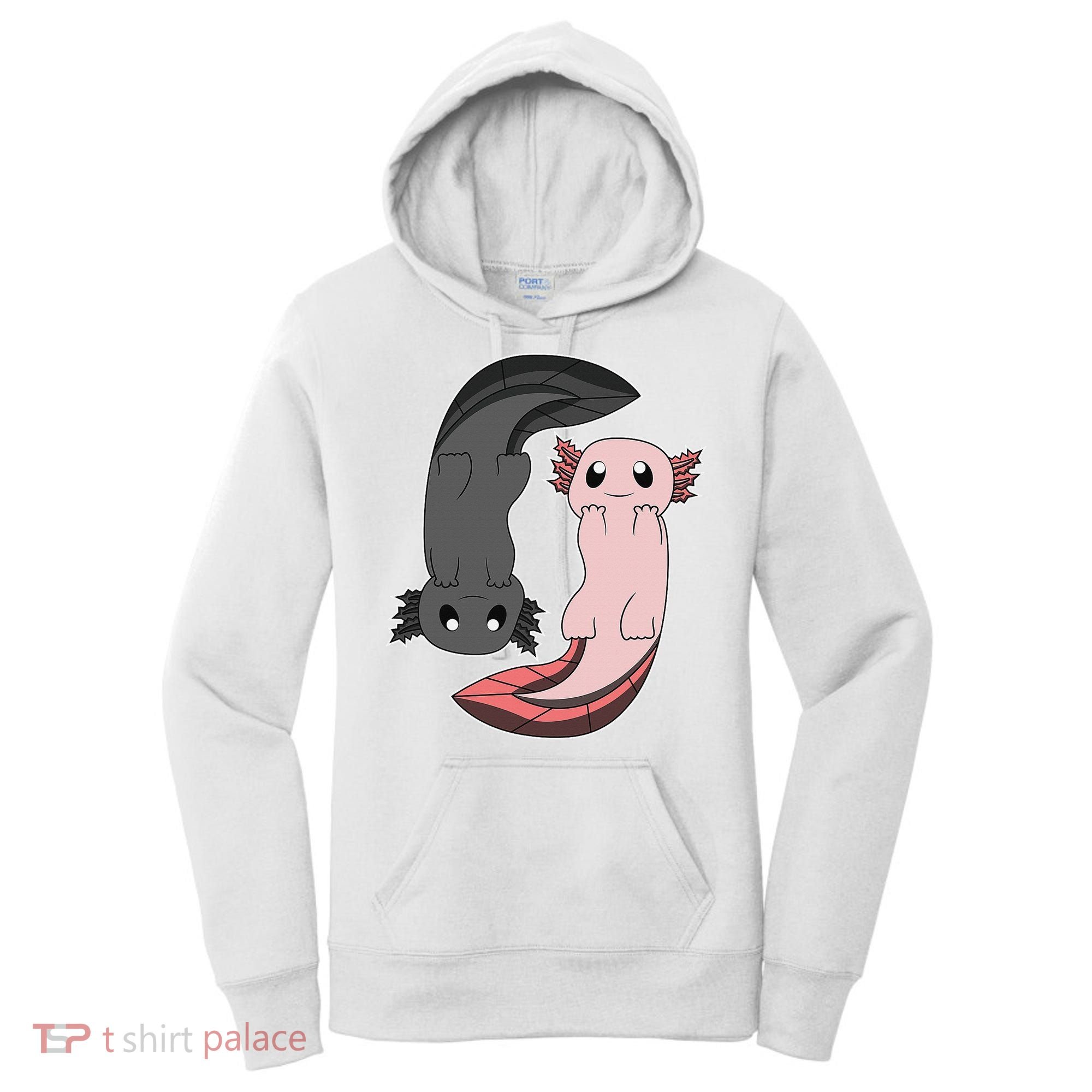 Funny Axolotl  I Yin Yang Reptile  Women's Hoodie