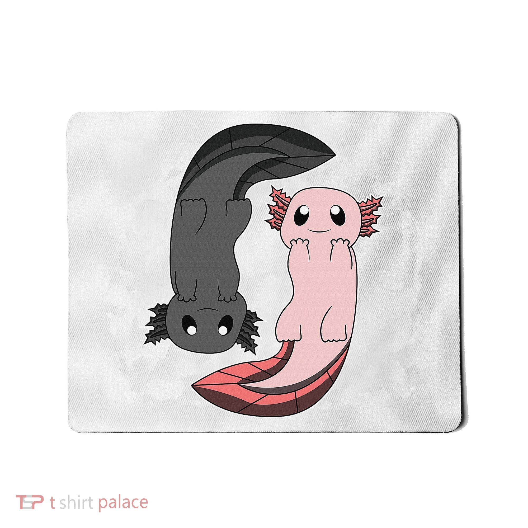 Funny Axolotl  I Yin Yang Reptile  Mousepad