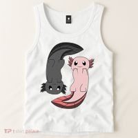 Funny Axolotl  I Yin Yang Reptile  Tank Top thumb 2