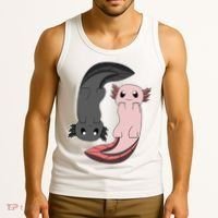 Funny Axolotl  I Yin Yang Reptile  Tank Top thumb 3