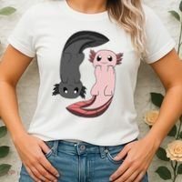 Funny Axolotl  I Yin Yang Reptile  Women's T-Shirt thumb 2