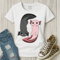 Funny Axolotl  I Yin Yang Reptile  Women's T-Shirt thumb 3