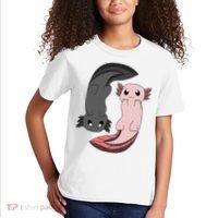 Funny Axolotl  I Yin Yang Reptile  Kids T-Shirt thumb 2