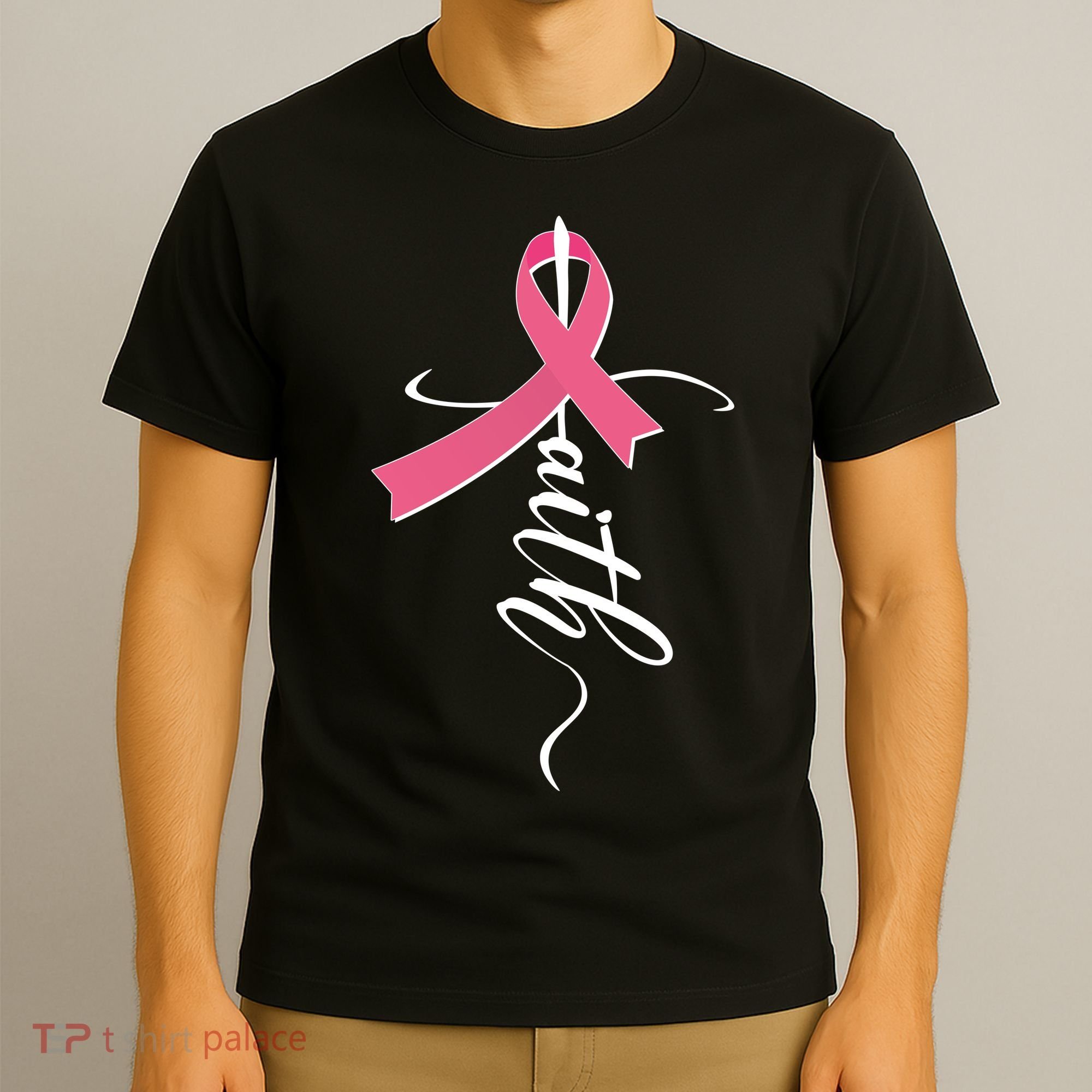 Faith Breast Cancer Awareness Ribbon T-Shirt