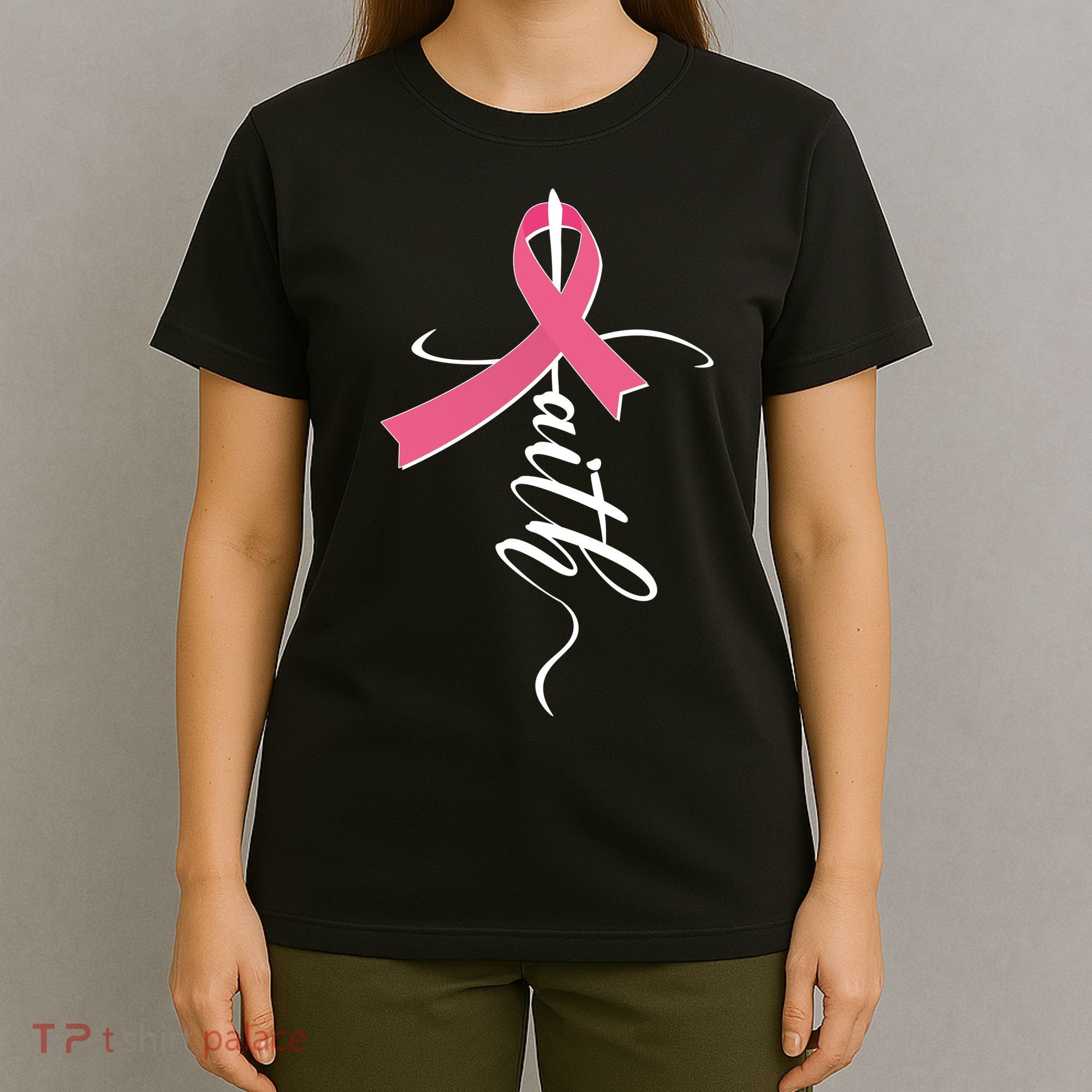 Faith Breast Cancer Awareness Ribbon T-Shirt