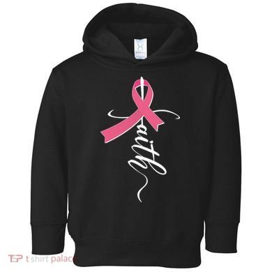 Faith Breast Cancer Awareness Ribbon Toddler Hoodie