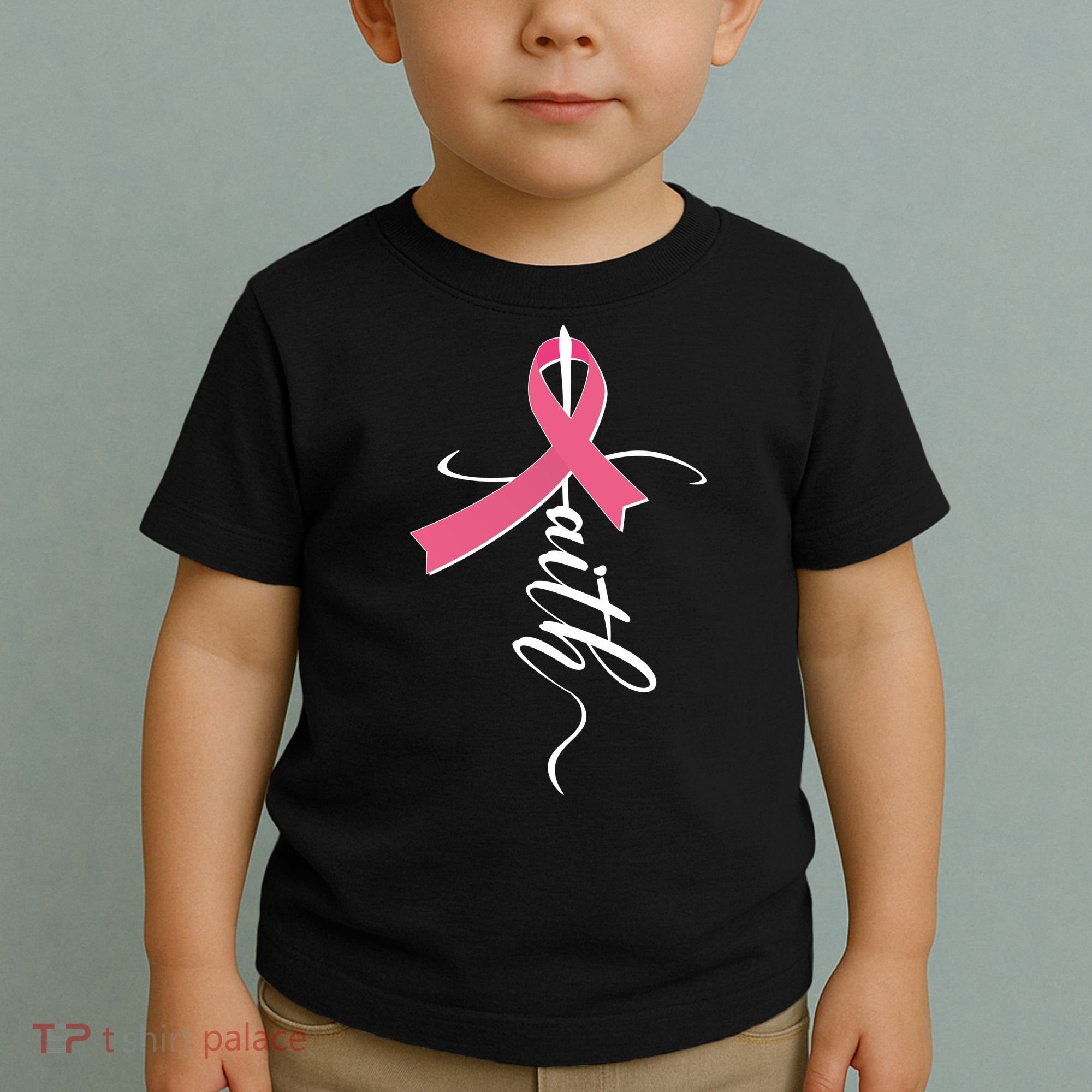 Faith Breast Cancer Awareness Ribbon Toddler T-Shirt