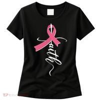 Faith Breast Cancer Awareness Ribbon Women's T-Shirt thumb 0