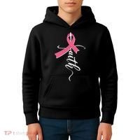 Faith Breast Cancer Awareness Ribbon Kids Hoodie thumb 4