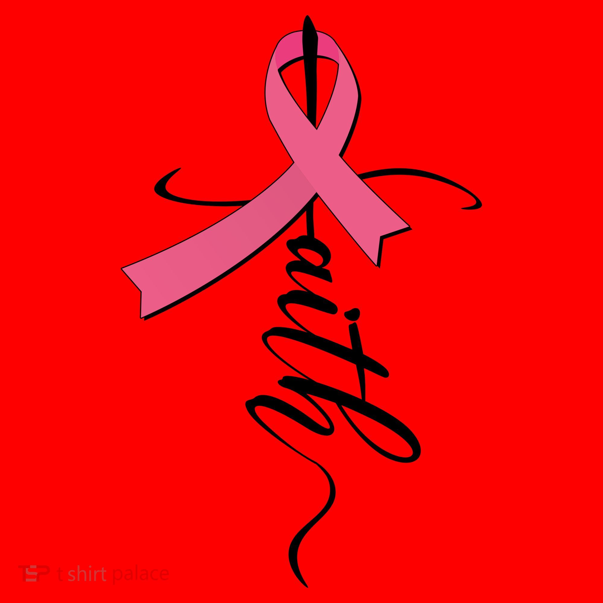 Faith Breast Cancer Awareness Ribbon Santa Hat