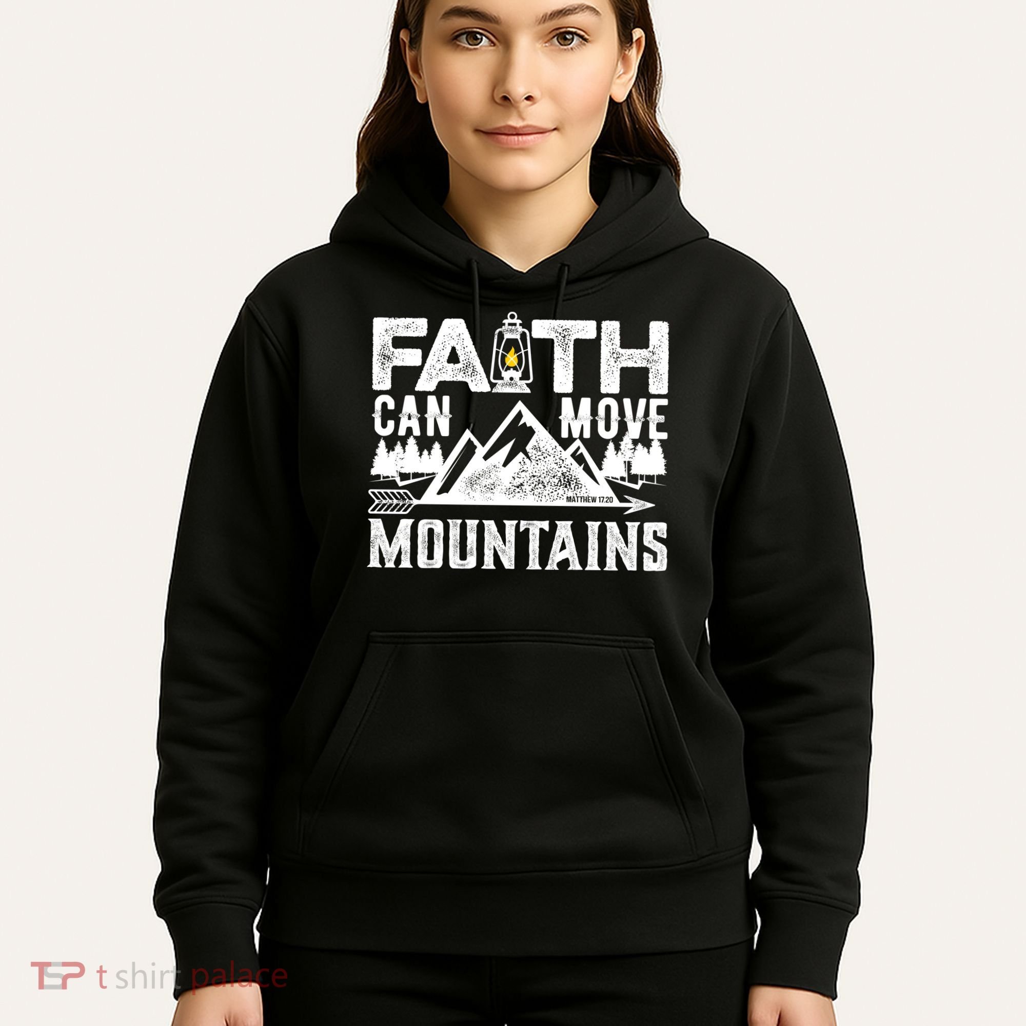 Faith Can Move Mountains - Matthew 17.20 Bible Verse Hoodie