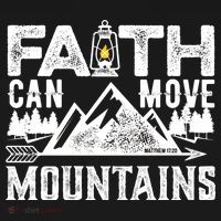 Faith Can Move Mountains - Matthew 17.20 Bible Verse Button thumb 1