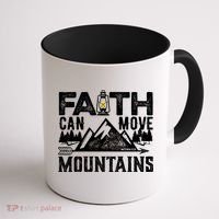 Faith Can Move Mountains - Matthew 17.20 Bible Verse Coffee Mug thumb 1