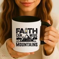 Faith Can Move Mountains - Matthew 17.20 Bible Verse Coffee Mug thumb 3