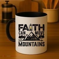 Faith Can Move Mountains - Matthew 17.20 Bible Verse Coffee Mug thumb 4