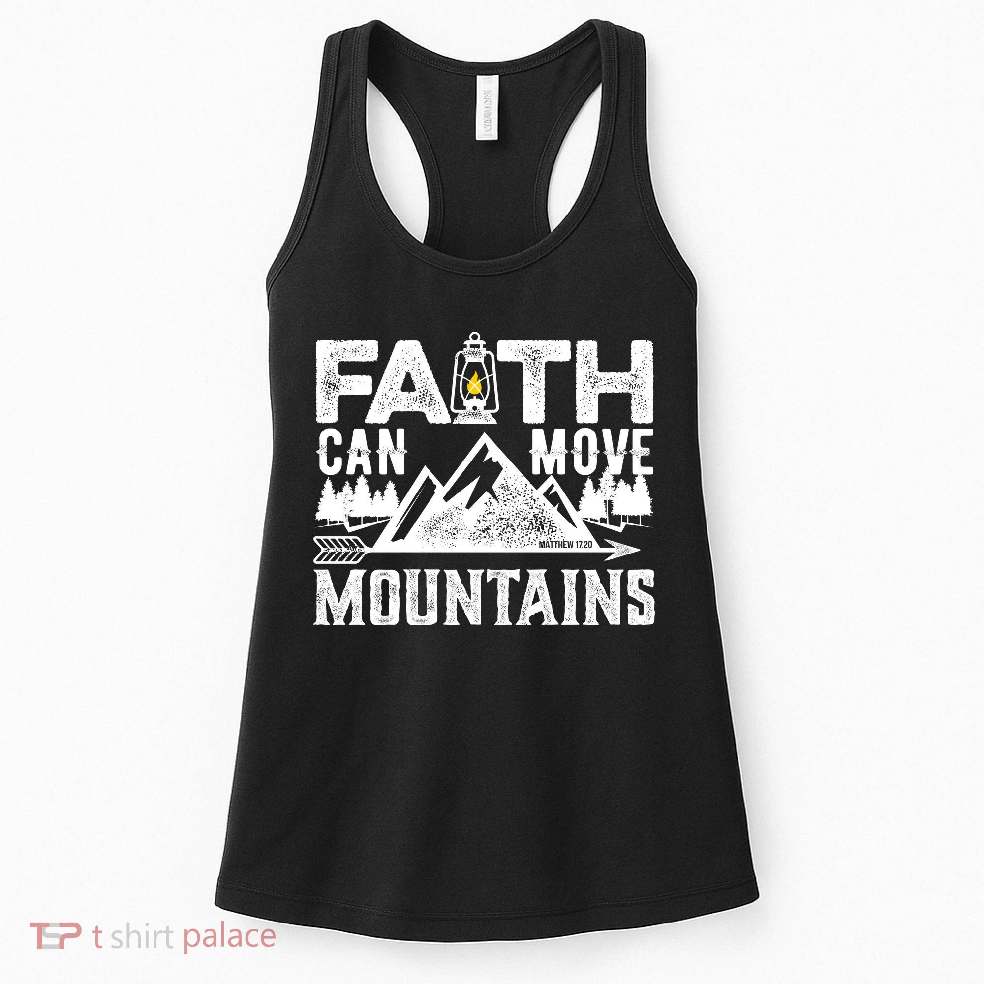 Faith Can Move Mountains - Matthew 17.20 Bible Verse Women's Tank Top