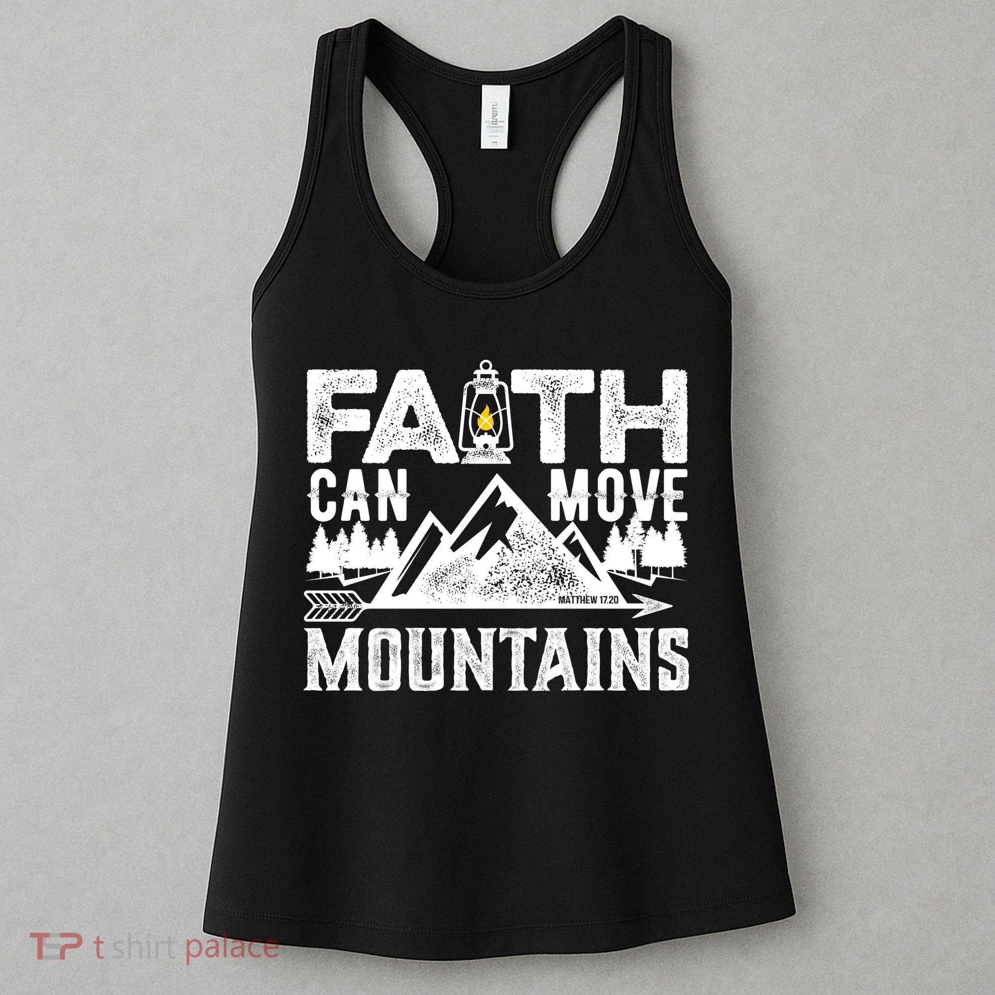 Faith Can Move Mountains - Matthew 17.20 Bible Verse Women's Tank Top