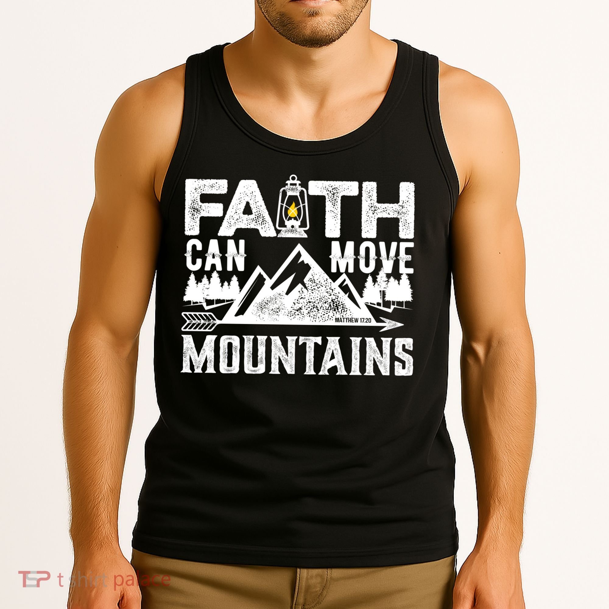 Faith Can Move Mountains - Matthew 17.20 Bible Verse Tank Top