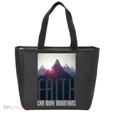 Faith Can Move Mountains - Matthew 17.20 Bible Verse Tote Bag