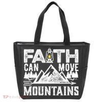 Faith Can Move Mountains - Matthew 17.20 Bible Verse Tote Bag thumb 0