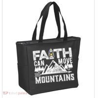Faith Can Move Mountains - Matthew 17.20 Bible Verse Tote Bag thumb 2