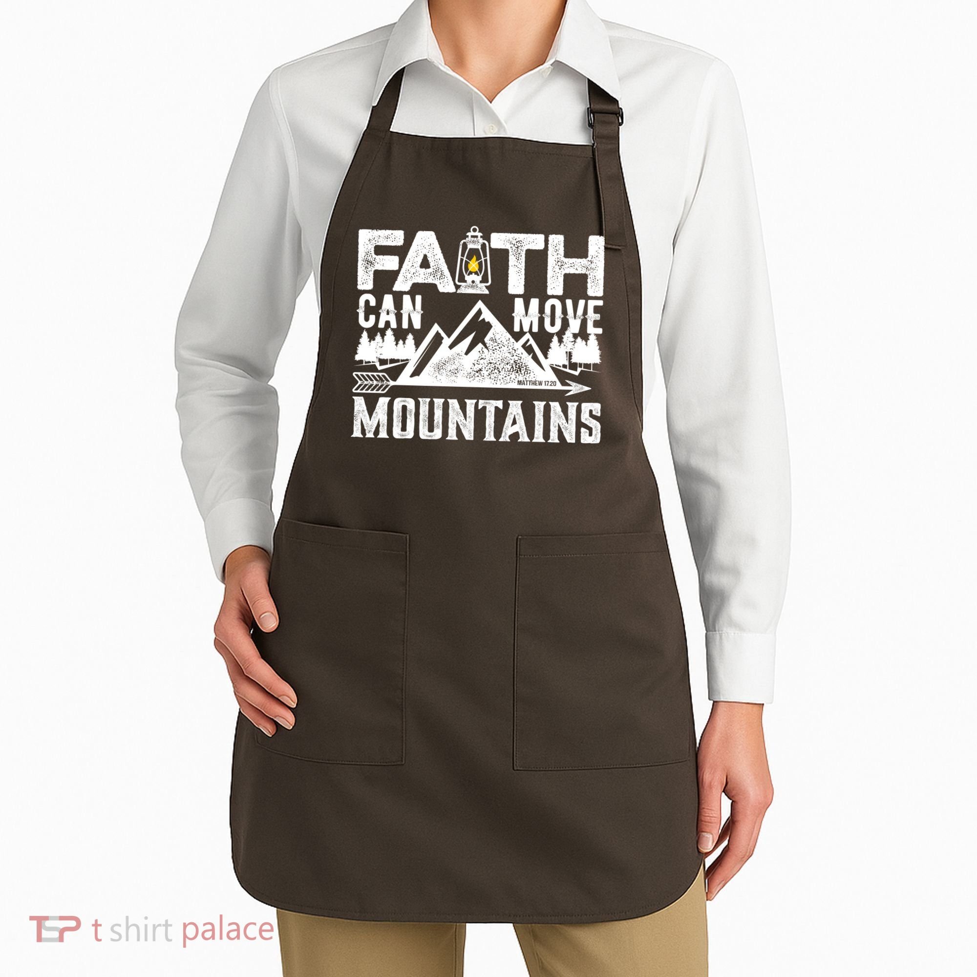 Faith Can Move Mountains - Matthew 17.20 Bible Verse Apron