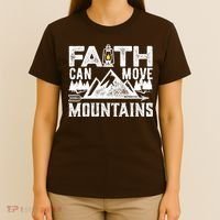 Faith Can Move Mountains - Matthew 17.20 Bible Verse T-Shirt thumb 4