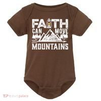 Faith Can Move Mountains - Matthew 17.20 Bible Verse Baby Bodysuit thumb 0