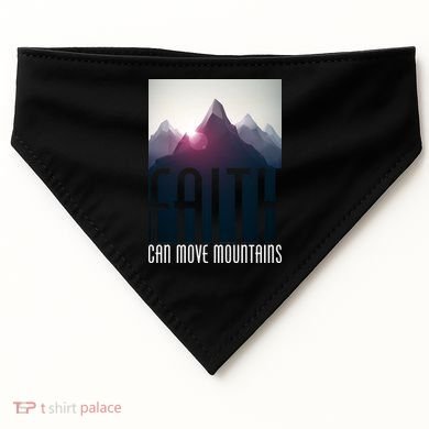 Faith Can Move Mountains USA-Made Doggie Bandana
