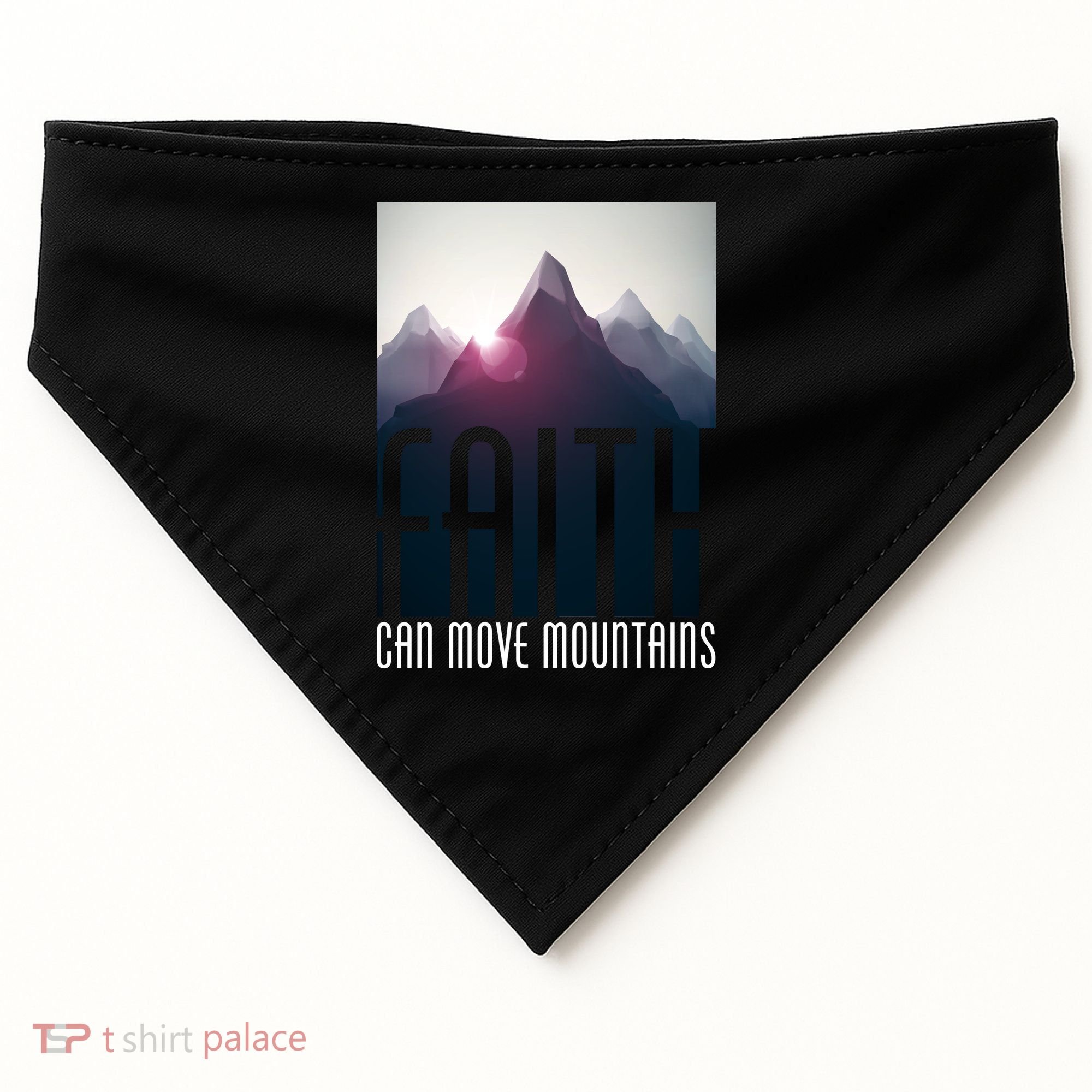 Faith Can Move Mountains USA-Made Doggie Bandana