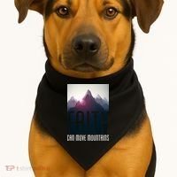 Faith Can Move Mountains USA-Made Doggie Bandana thumb 1