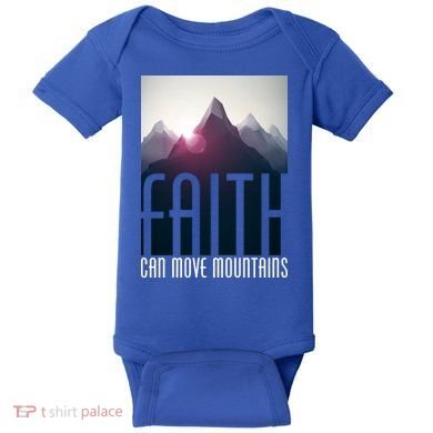 Faith Can Move Mountains Baby Bodysuit