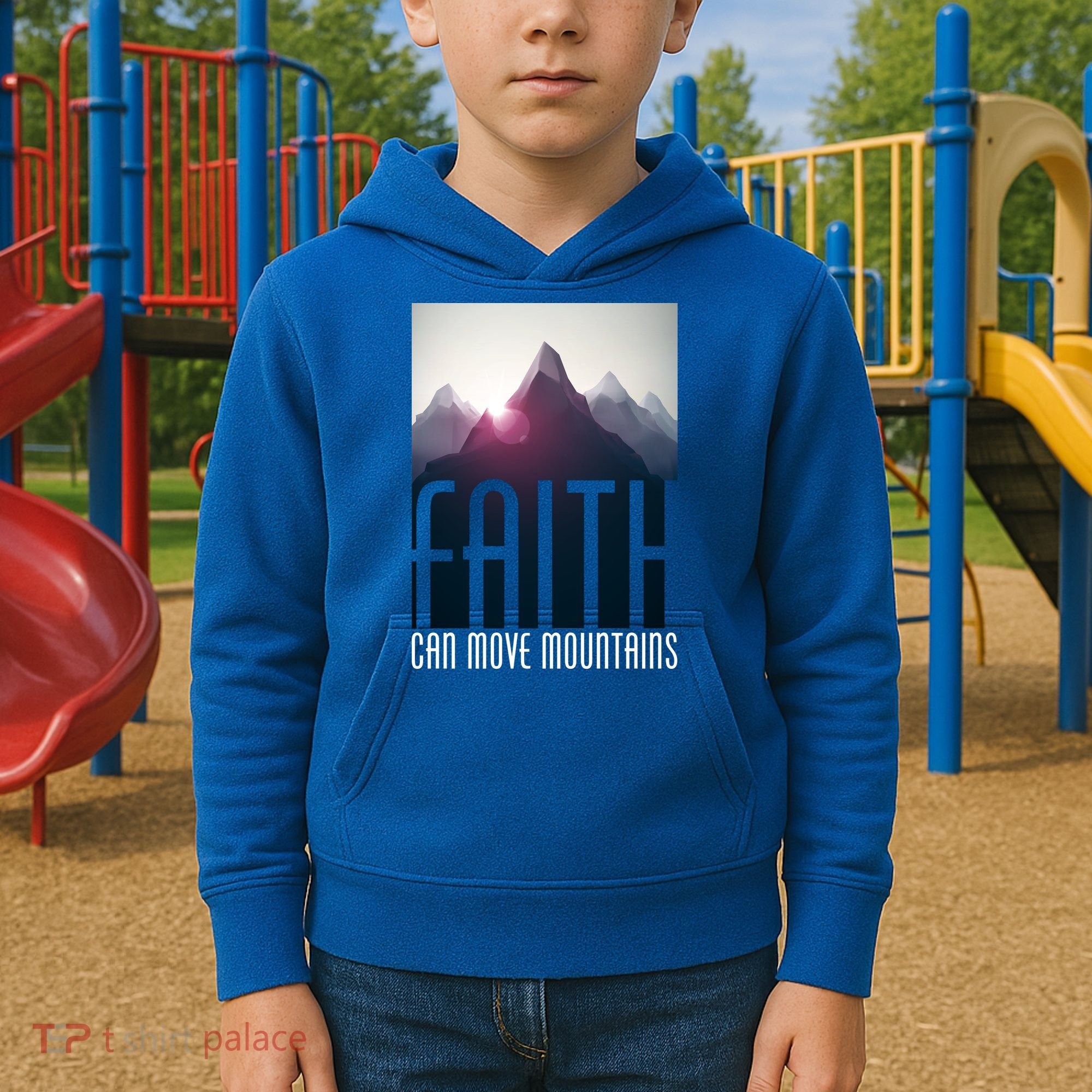 Faith Can Move Mountains Kids Hoodie