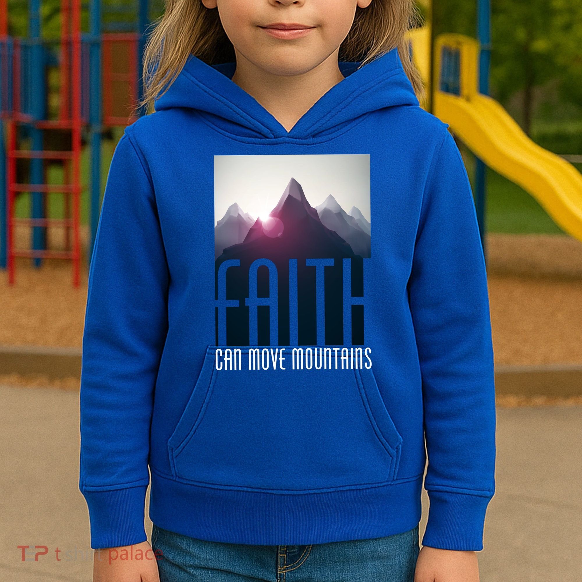 Faith Can Move Mountains Kids Hoodie
