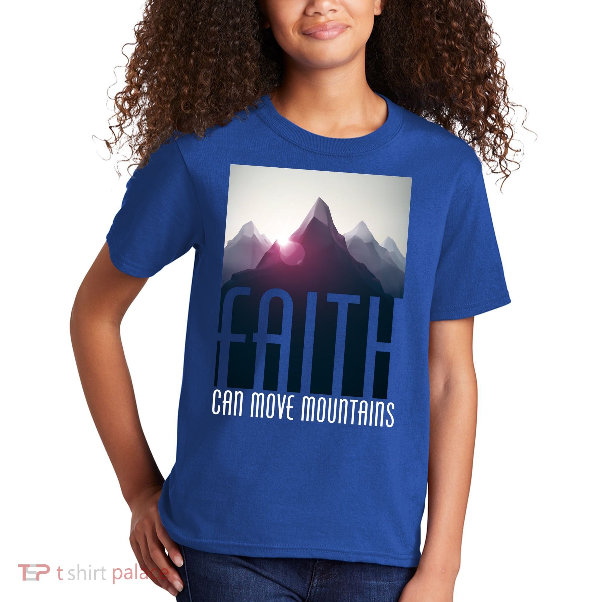 Faith Can Move Mountains Kids T-Shirt