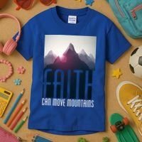 Faith Can Move Mountains Kids T-Shirt thumb 3
