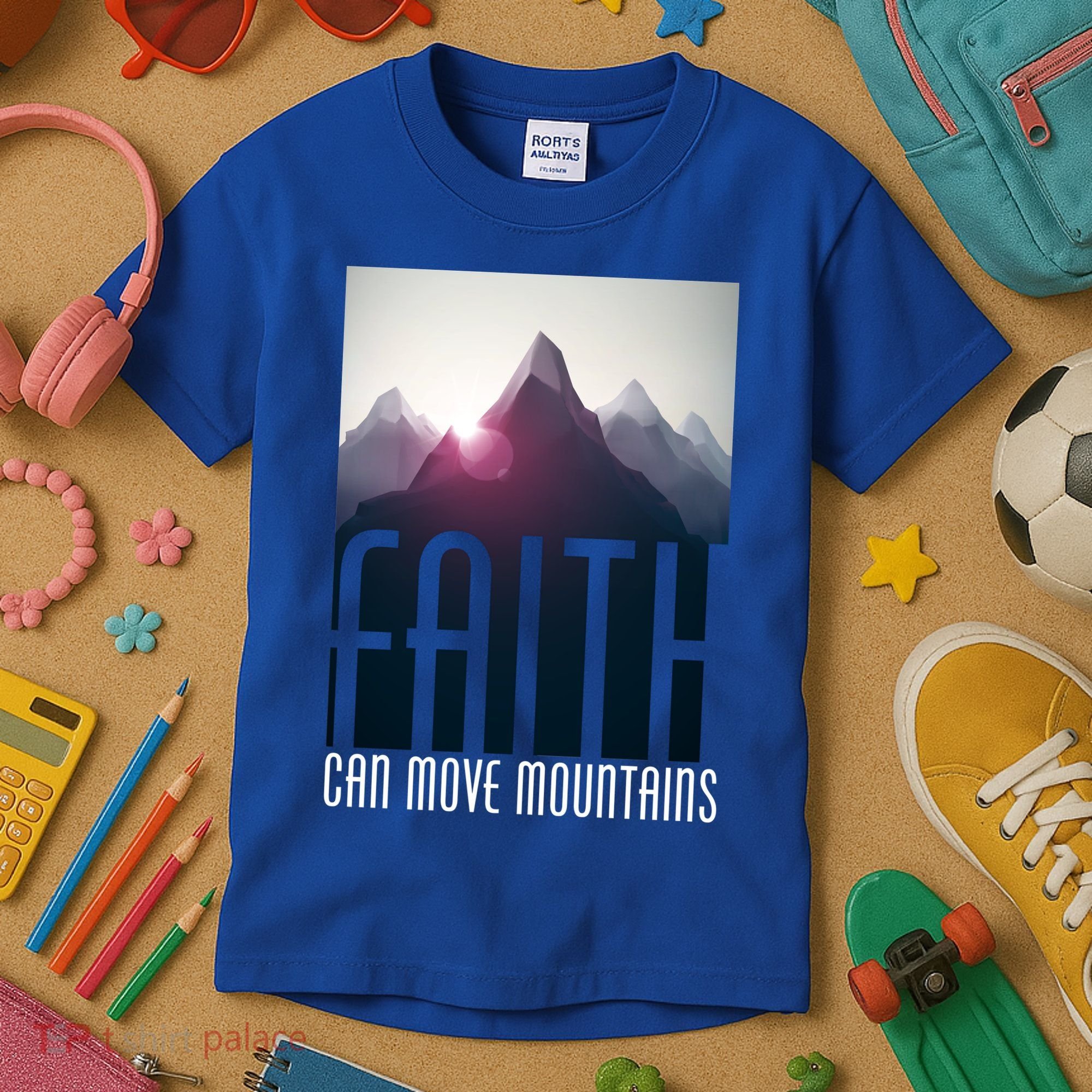Faith Can Move Mountains Kids T-Shirt