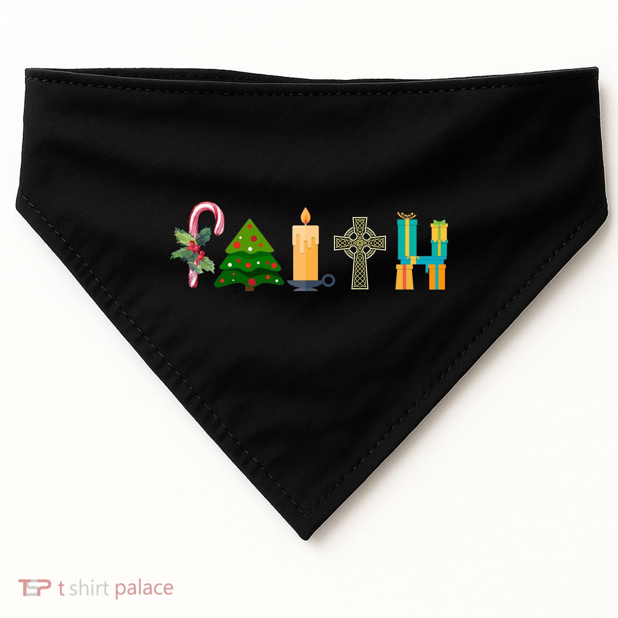 FAITH Christmas Spirit USA-Made Doggie Bandana