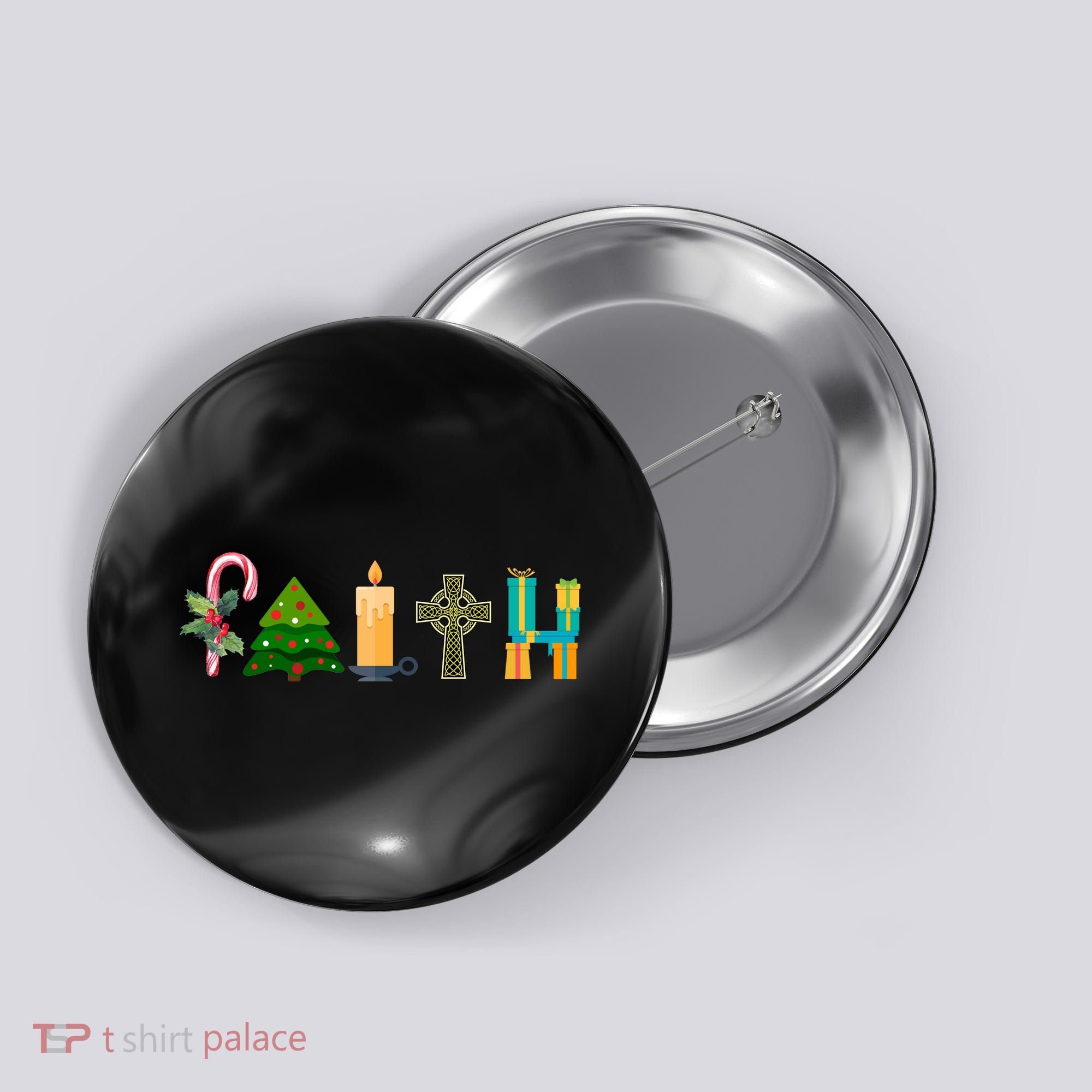 FAITH Christmas Spirit Button
