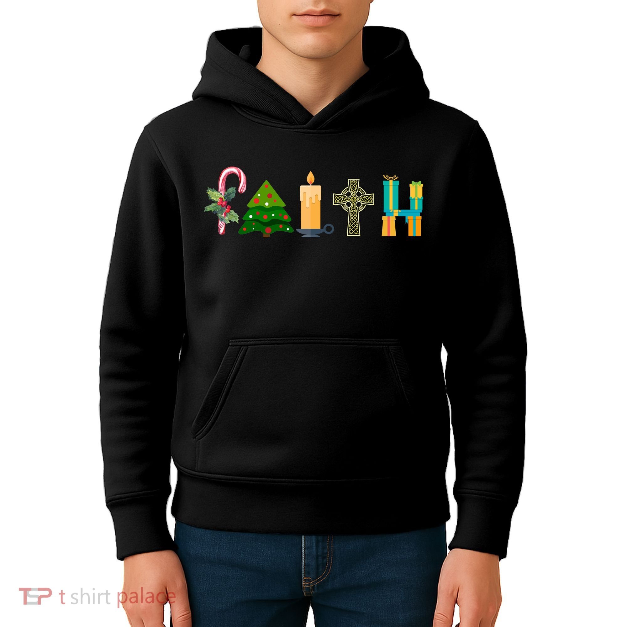 FAITH Christmas Spirit Kids Hoodie