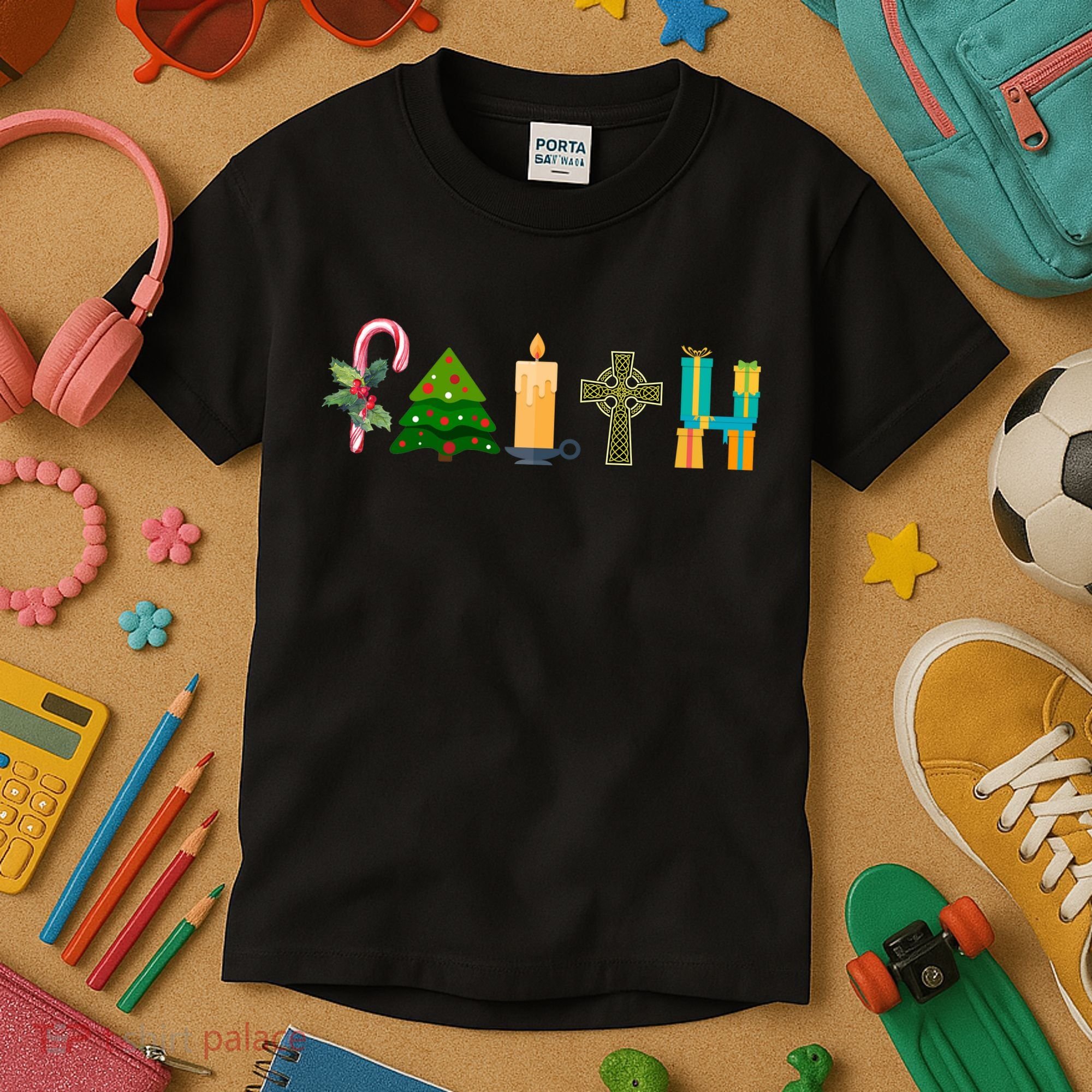 FAITH Christmas Spirit Kids T-Shirt