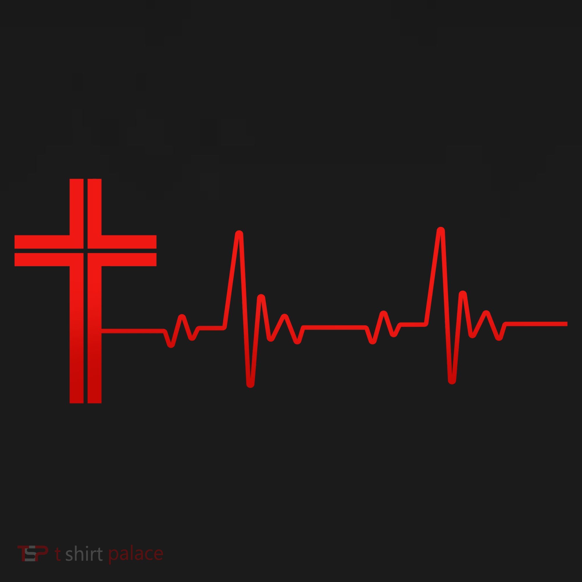 Faith Cross Heartbeat Pulse Doggie Tank