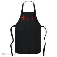 Faith Cross Heartbeat Pulse Apron thumb 0