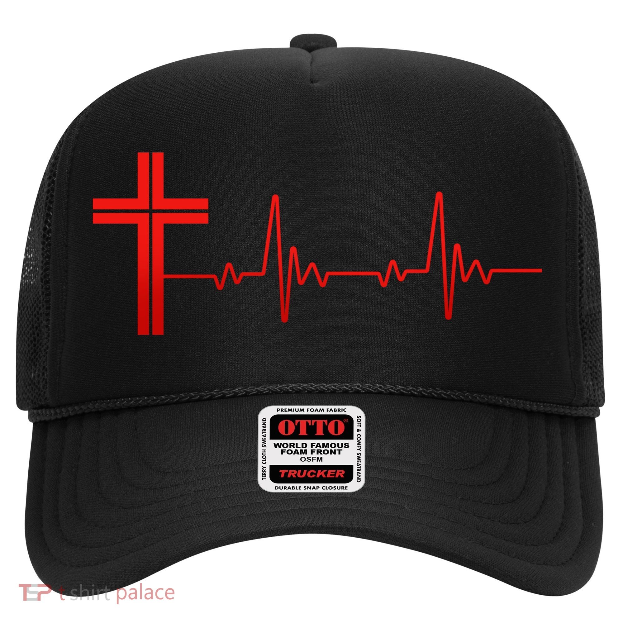 Faith Cross Heartbeat Pulse Hat