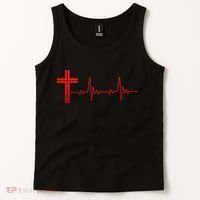 Faith Cross Heartbeat Pulse Tank Top thumb 2