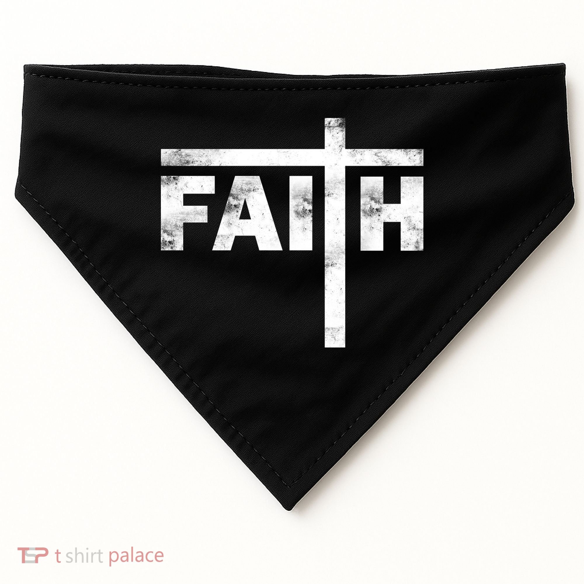 Faith Cross Logo USA-Made Doggie Bandana