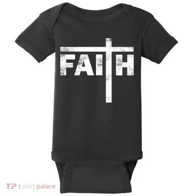 Faith Cross Logo Baby Bodysuit