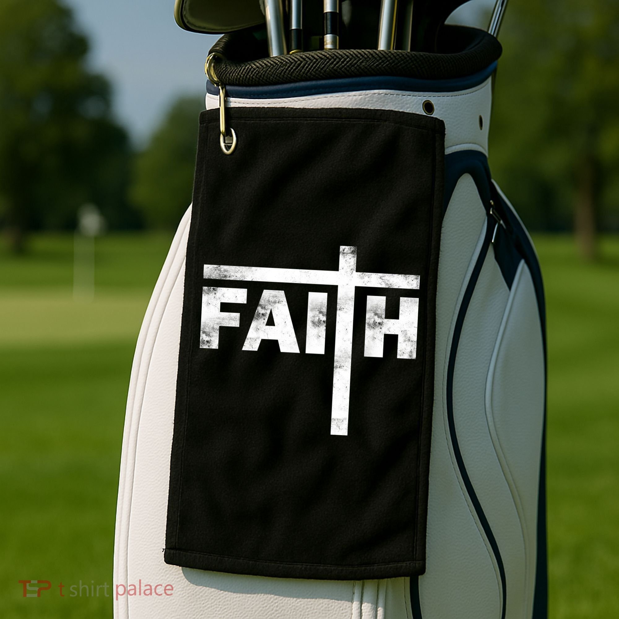 Faith Cross Logo Golf Towel